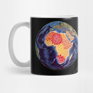 AFRICA FLOWERED CONTINENT by AfreeKA -3 Mug